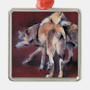 Wolf-Zusammensetzung 2001 Ornament Aus Metall