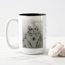 Wolf Zwei-Tone-Kaffee-Tasse Zweifarbige Tasse