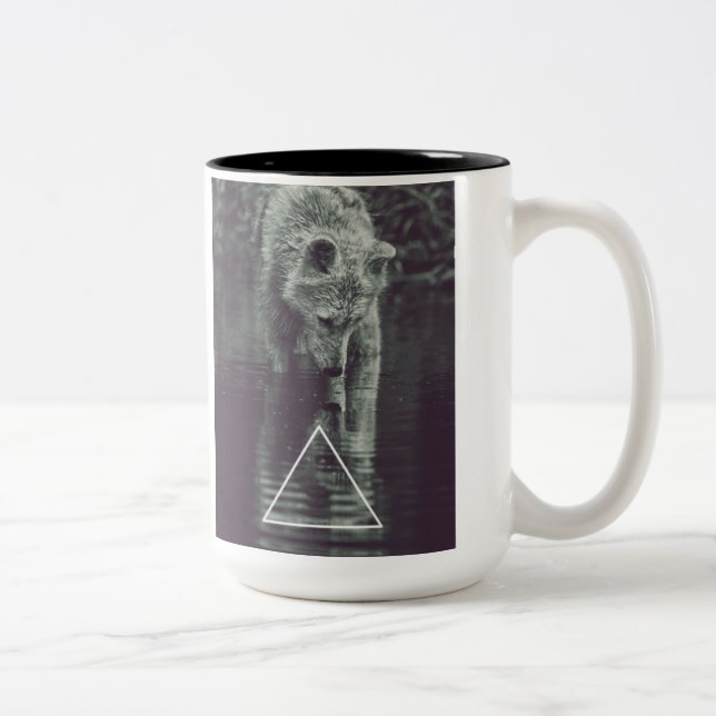 wolf zweifarbige tasse (Rechts)