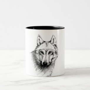Wolf zweifarbige tasse