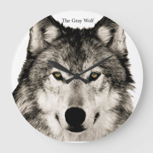 Wolfbild für die Acrylwand Große Wanduhr