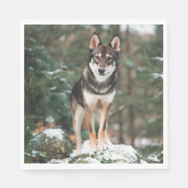 Wolfdog Serviette (Vorderseite)