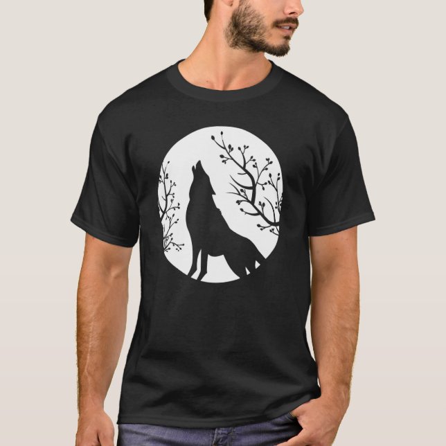 Wölfe auf dem Mond hüllen Gothic Wolf 2 T-Shirt (Vorderseite)