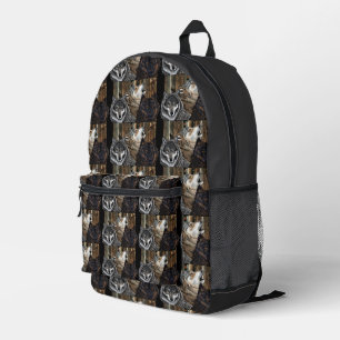WÖLFE  BEDRUCKTER RUCKSACK