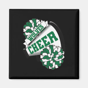 Wölfe Cheer Ck To School Cheerleading-Geist G Magnet