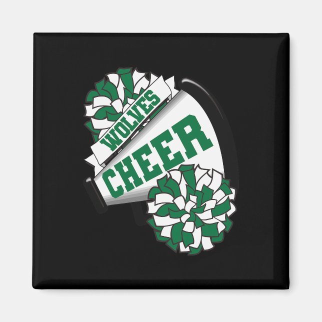 Wölfe Cheer Ck To School Cheerleading-Geist G  Magnet (Vorne)