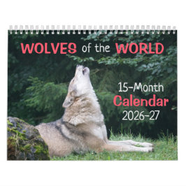 Wölfe der Welt 15 Mo. Kalender 2025-26