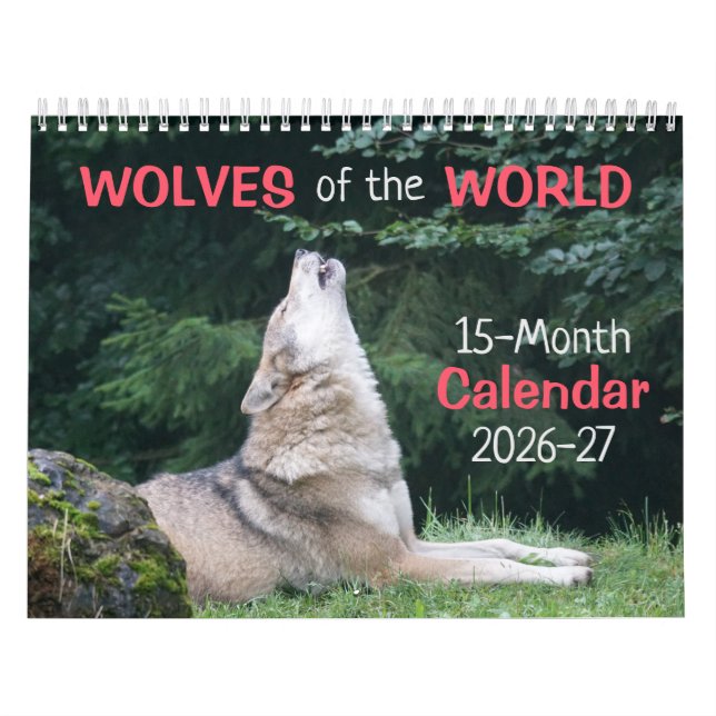 Wölfe der Welt 15 Mo. Kalender 2025-26 (Titelbild)