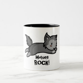 Wölfe FELSEN! Tasse