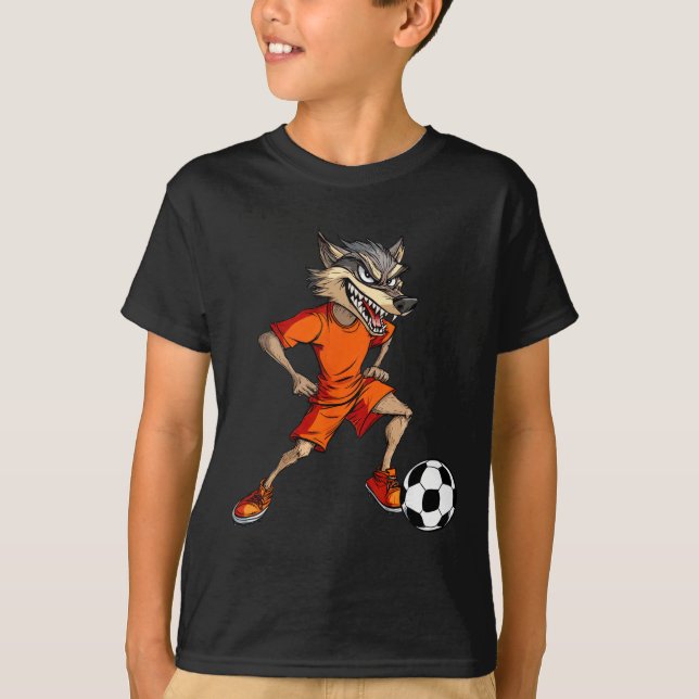 Wölfe Fußll Fußller Wolf T-Shirt (Vorderseite)