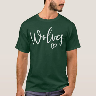 Wölfe High School Maskottchen Sportseam Damen Wölf T-Shirt