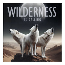 Wölfe Howling bei Vollmond Wilderness ruft