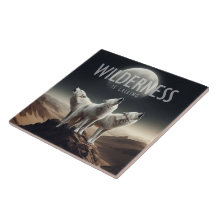 Wölfe Howling bei Vollmond Wilderness ruft