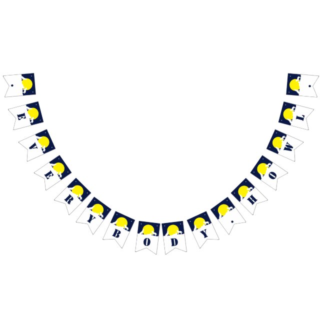 Wölfe im Mondlicht, Jedermann Howl! Jagd Wimpelkette (Alle)