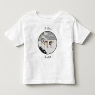Wölfe in der Schneemalerei - Original Wildlife Art Kleinkind T-shirt