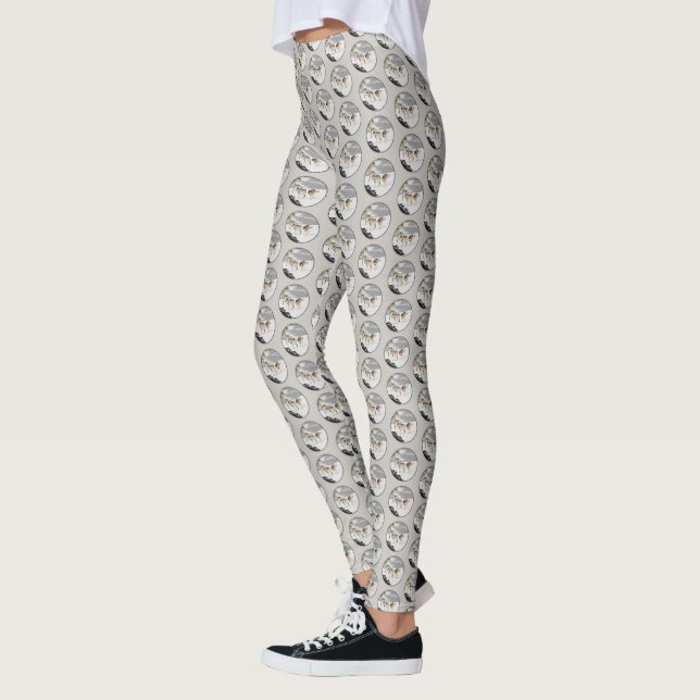 Wölfe in der Schneemalerei - Original Wildlife Art Leggings (Links)