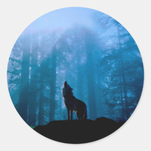 Wölfe in der Wildnis Runder Aufkleber
