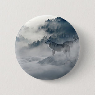 Wölfe in einer Winterlandschaft Button