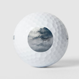 Wölfe in einer Winterlandschaft Golfball