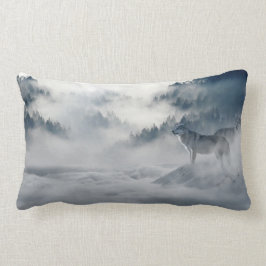 Wölfe in einer Winterlandschaft Lendenkissen