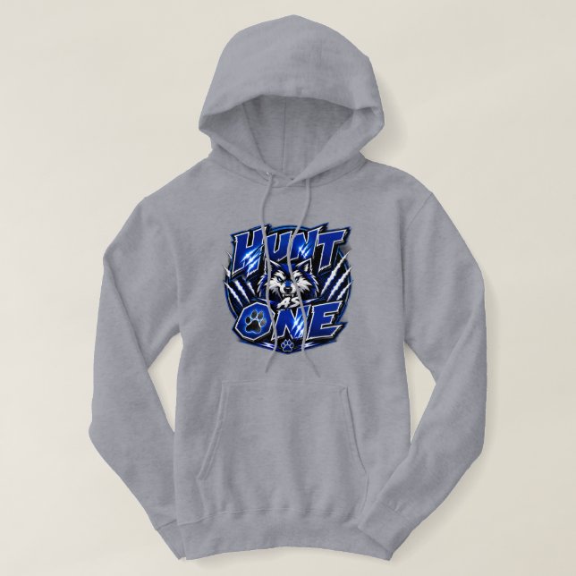Wölfe jagen als eins hoodie (Design vorne)