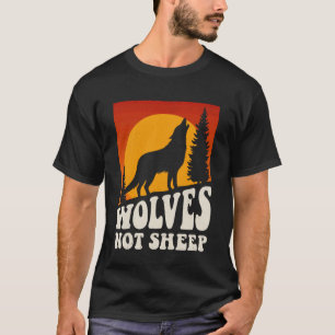 Wölfe Keine Schafe Lustiger Wolf Heulende Männer R T-Shirt