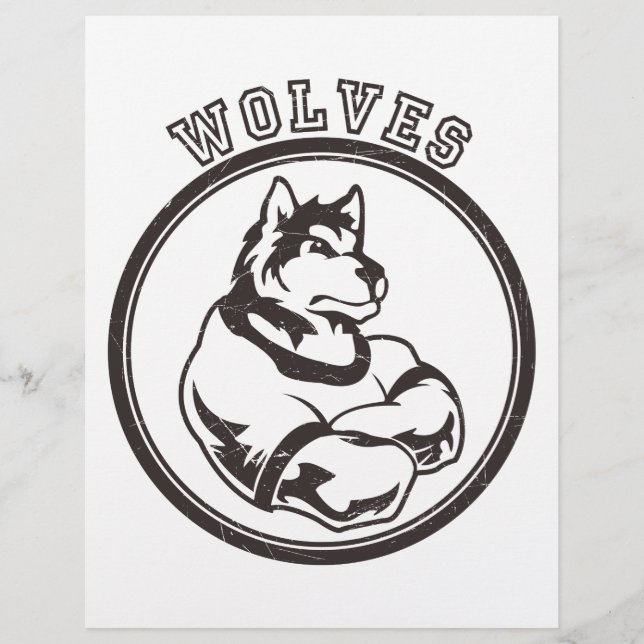 Wölfe oder Wolf-Maskottchen (Vorderseite)