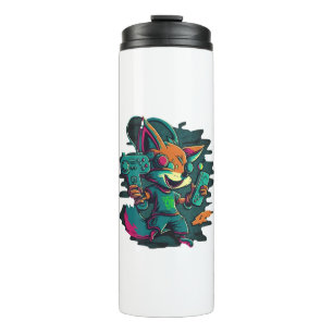 Wölfe spielen thermosbecher