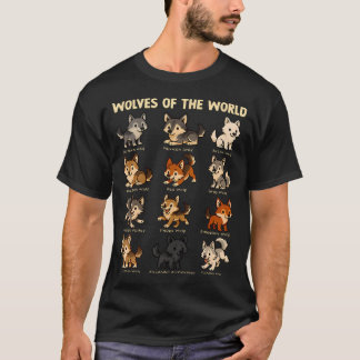Wölfe Tiere der Welt Süßer Wolf Lehrreich T-Shirt
