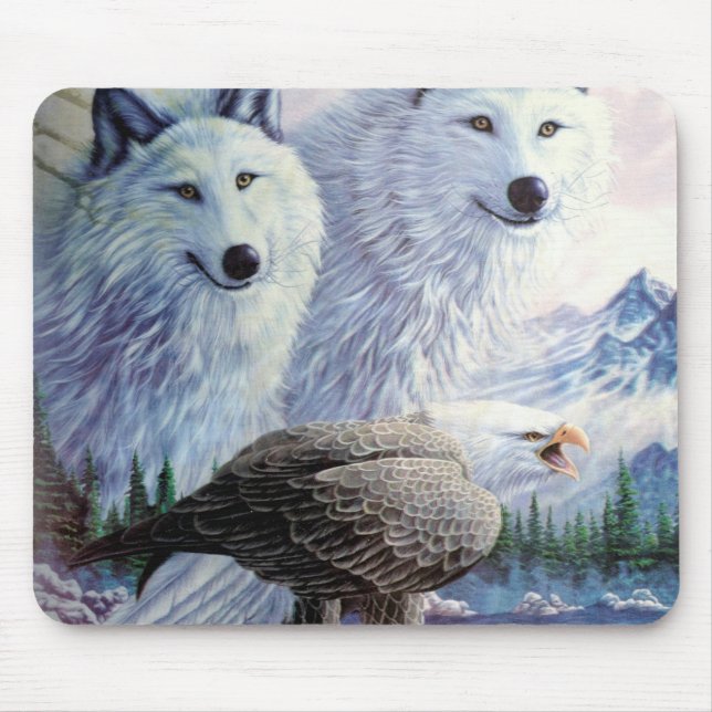 Wölfe und Adler Mousepad (Vorne)
