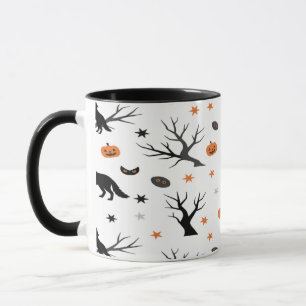 Wölfe unter dem Kürbismond Tasse