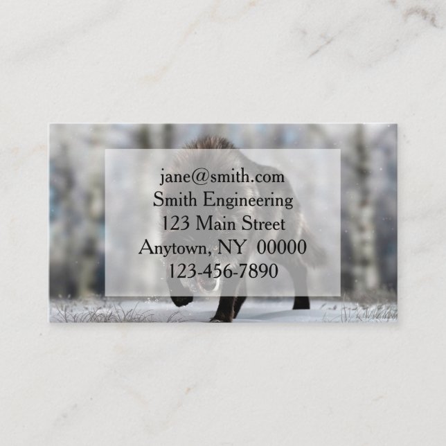 Wölfe Visitenkarte (Vorderseite)