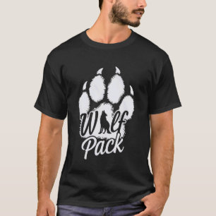 Wolfel Rudel Pfoten Silhouette Heulende Wildtier N T-Shirt