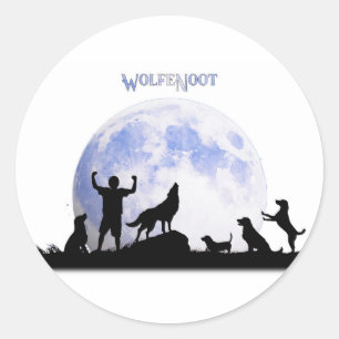 Wolfenoot Runder Aufkleber