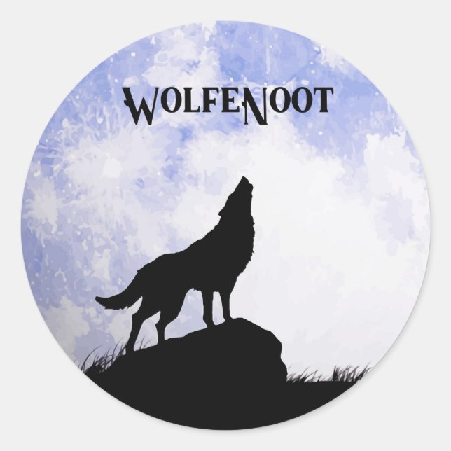 Wolfenoot Runder Aufkleber (Vorderseite)