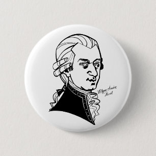 Wolfgang Amadeus Mozart Button