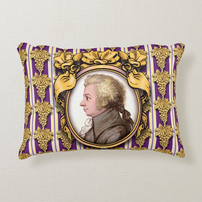 Wolfgang Amadeus Mozart Dekokissen (Vorderseite)