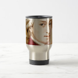 Wolfgang Amadeus Mozart im Aquarell Stil Reisebecher