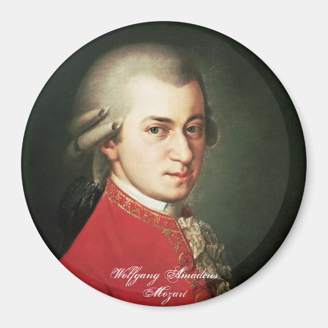Wolfgang Amadeus Mozart Magnet (Vorne)