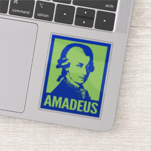 Wolfgang Amadeus Mozart Pop Art Custom Cut Vinyl Aufkleber