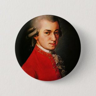 Wolfgang Amadeus Mozart-Porträt Button