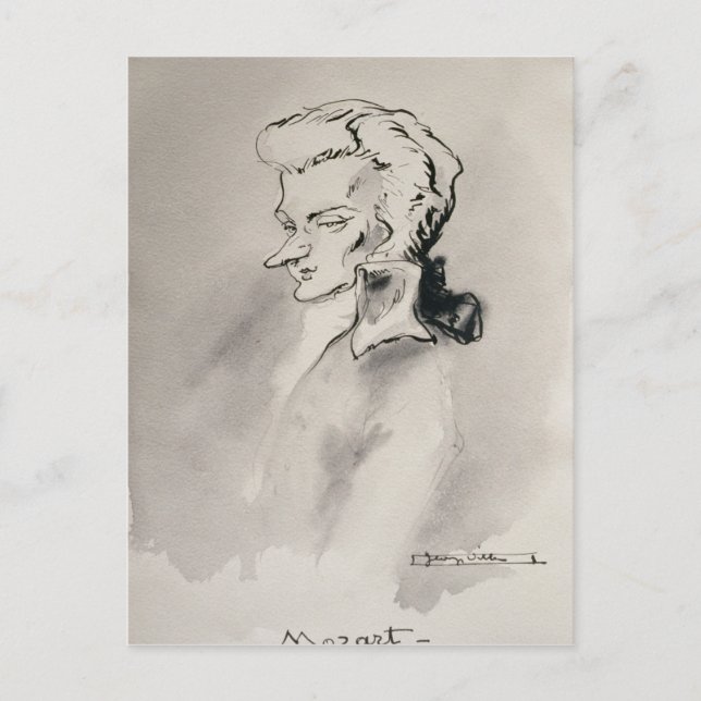 Wolfgang Amadeus Mozart Postkarte (Vorderseite)