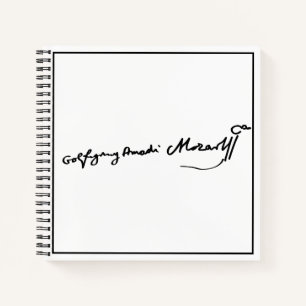 Wolfgang Amadeus Mozart Signatur Notizbuch
