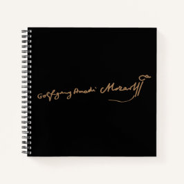 Wolfgang Amadeus Mozart Signatur Notizbuch