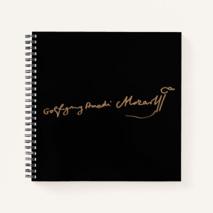 Wolfgang Amadeus Mozart Signatur Notizbuch