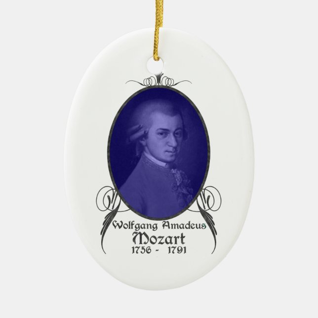 Wolfgang Amadeus Mozart-Verzierung Keramikornament (Vorne)