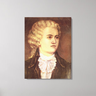 Wolfgang Amadeus Mozart während sein bleibe Leinwanddruck