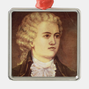 Wolfgang Amadeus Mozart während sein bleibe Silbernes Ornament