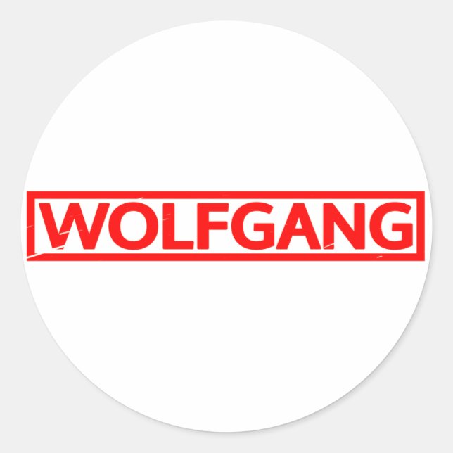 Wolfgang Briefmarke Runder Aufkleber (Vorderseite)