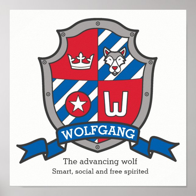 Wolfgang-Jungs-Name bedeutet heraldry Schild Poste (Vorne)